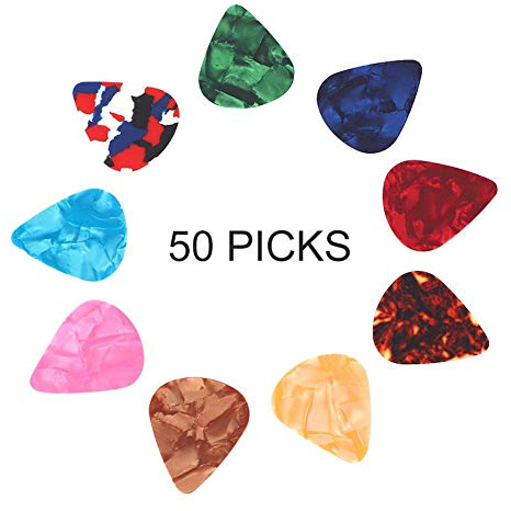 Gitarren Plektrum Plektren, Celluloid Plektrum Personalisierte Plektren Elektrische Akustische Guitar Picks Plektren 50 Stück 0,46 mm 0,7 mm Musikinstrumente Zubehör(0.46 mm)