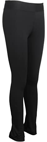B Baosity Eiskunstlauf Trainings Leggings Skating Eislaufen Strumpfhose Wintersport Hose für Frauen Mädchen Schwarz - S