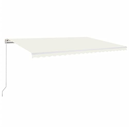 vidaXL Gelenkarmmarkise Einziehbar Markise Sonnenmarkise Balkonmarkise Sonnenschutz Sichtschutz Fenster Terrasse Garten 500x300cm Creme