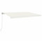 vidaXL Gelenkarmmarkise Einziehbar Markise Sonnenmarkise Balkonmarkise Sonnenschutz Sichtschutz Fenster Terrasse Garten 500x300cm Creme