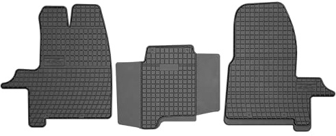 MOTOS Gummimatten Auto Fussmatte passend für Ford Tourneo Custom I 2012-2023 erste Sitzreihe Verbessern Sie Ihren Reisekomfort mit Antirutschmatte Auto- Allwetter fußmatten Auto, Schutz vor Verschmutz