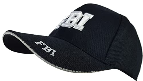 TS Tactical Store FBI Schwarze Kappe mit Stickerei und Stickerei auf dem Visier
