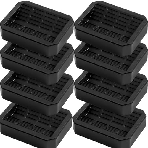 Peohud 8 Pack Bed Wheel Stoppers, Rubber Furnitures Caster Cups, Bed Furniture Stopper, Anti-Sliding Castor Wheels Stoppers for All Wheels of Furniture, Sofas, Beds, Chairs, Prevents Scratches