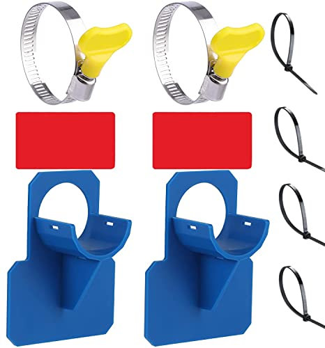 Taicols Supporto per tubo da piscina, confezione da 2 Supporti per da piscina, per tubo flessibile in plastica, adatto da 30-37 mm, 26-37 mm, per Terra Accessori (blu)