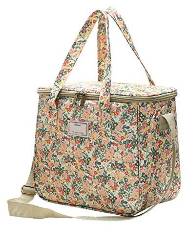 Nanxson Isolierte Lunchtasche Große Kühltasche Wasserdichte Picknicktasch | Kühltasche Klein für Frauen Männer,Druck Kühlbox,Cooler Tote,mit Verstellbarem Schultergurt,für Büro,Picknick,Strand