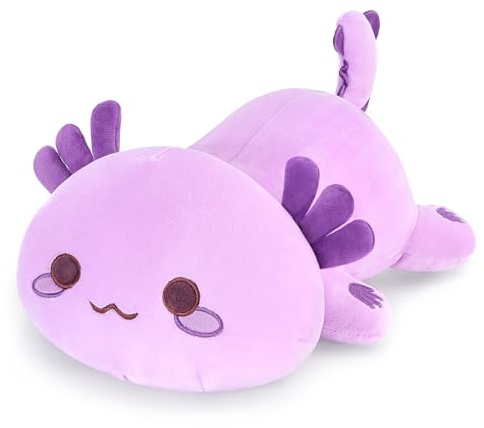 shownicer Plüschtier Axolotl Stofftier Kawaii Salamander Plüsch, Axolotl Kuscheltier Plüschkissen Spielzeug, Wurfkissen, Katze Plüsch Kissen, Schmusetier Geschenk Gefüllt für Kinder Mädchen Jungen