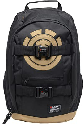Element Men's Mohave Backpack-Lightweight School Bookbag with Skate Straps, Flint Black, One size