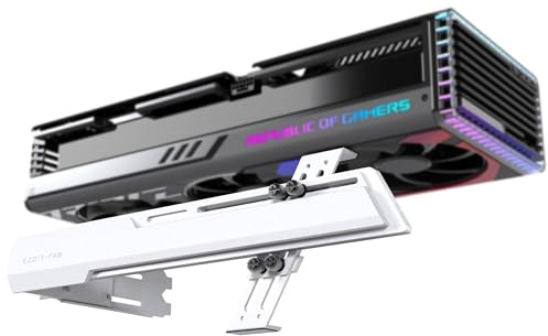 EZDIY-Fab Soporte para Tarjeta gráfica GPU, Soporte para Tarjetas de Video, Estructura Extensible, Soporte para Tarjetas de vídeo/Soporte de Funda RX7990XTX, RTX4090-blanco