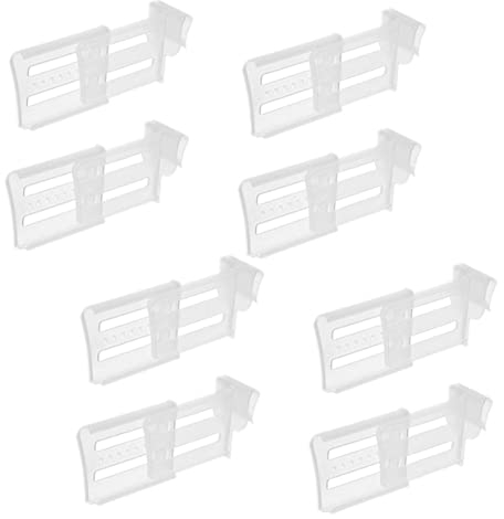 KICHOUSE 8Pcs Adjustable Refrigerator Drawer Dividers Telescopic Partition Plates for Fridge Side Door Office Bathroom and Kitchen Storage