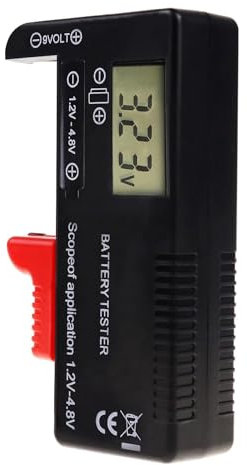 Tester batterie digitale tester batteria per batterie AAA AA C D 9 V 1,5 V, tester batteria universale per batterie domestiche, piccolo tester di voltaggio tester per batterie per tutti i tipi di
