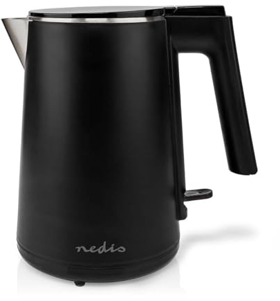 Nedis KAWK360EBK – bouilloire électrique sans fil – 1,0 L – puissance 2200 W – arrêt automatique – base pivotante 360° – noir