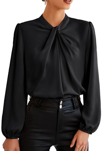 GRACE KARIN Chemisier Femme Élégant Manches Longues Blouses Chemises Femme Casual Business CL2199-1 XXL