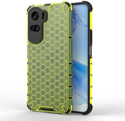 SEAHAI Case for HONOR 90 Lite 5G, Ultra-thin Silicone TPU Shockproof Bumper Phone Case Cover [Advanced Air Cushion Drop Protection] [Honeycomb Shape] - Green