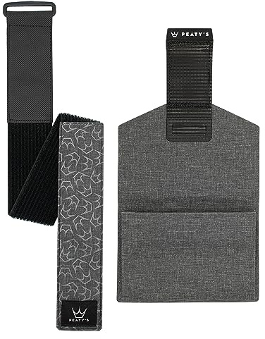 Peaty's Holdfast Trail Tool Wrap – supersäker, halkfri, skallrar inte, modulär design, vattentät, förvaringsväska med blixtlåsficka, passar var som helst, för MTB, vägcykel, elcykel, grå