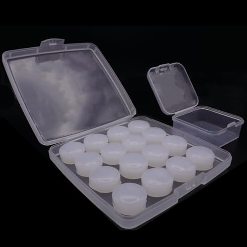 Pack De 16 Tapones Y Funda De Transporte - Tapones De Oido De Silicona Para Dormir (32 Db) - Perfectos Para Nadar, Estudiar, Dormir, Relajarte - Capacidad De Funda De Transporte Para 4 Tapones