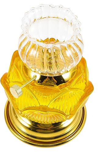 Alipis Lamp Dekorative Tempellampe Einstellbare Öllampe Für Kerzenständer Vintage Deko Für Zuhause Und Tempel Windgeschützte Lichtquelle Für Stilvolle Tischdekoration