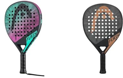 HEAD Flash 2023 Padelschläger, Mint/rosa & Flash 2023 Padelschläger, Coral/grau