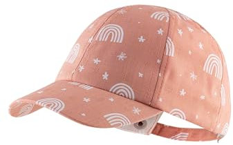 Sterntaler Basecap Regenbogen - Mädchen Schirmmütze Allover Druck - Sommer Cappy mit Metallschließe zur Größenregulierung - Sportive Baby und Kinder Schirmkappe, lichtbraun, Größe 55