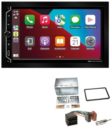 ESX VMX700DAB 2-DIN Autoradio kompatibel mit Wireless Apple CarPlay Android Auto Bluetooth DAB+ passend für Alfa Romeo Spider 2006-2010 ohne OEM Navi