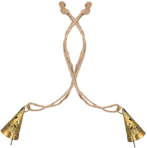 Amosfun 2 Stücke Vintage Metall Glocken Dekorative Glocken Seile Für Baum Tür Fenster Decor