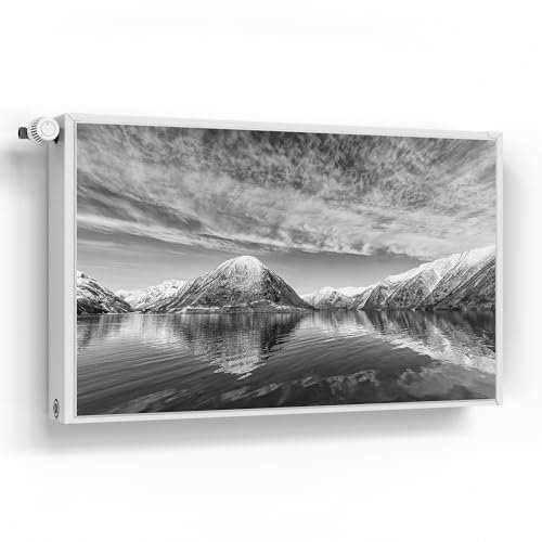 DEQORI Magnetfolie für Heizung 100x60 cm | Motiv Reflexionsstille | dekorative Magnetmatte Heizkörper Schutz Verkleidung | Magnet Deko-Folie selbstklebend, magnetisch & wasserabweisend