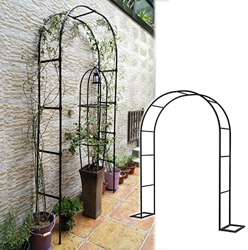 Metallbogen für den Garten robuster Gartenlauben Torbogen Spalier für Kletterpflanzen und Rosen stabiles Eisen Starke Rohrlaube