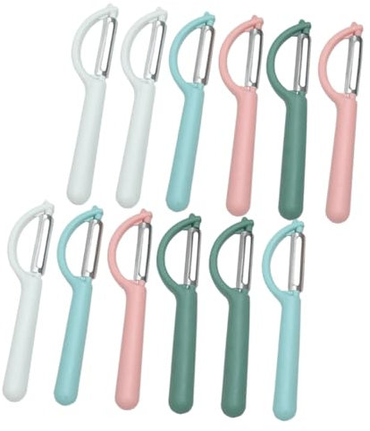 Amosfun Pelador De Patatas Resistente Al Desgaste 12 Unidades Cortador De Patata Portátil Pelador De Frutas Ergonómico