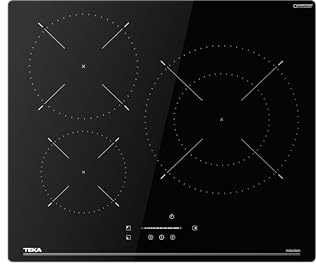 TEKA Placa Inducción 60 cm, 3 Zonas de Cocción, Touch Control MultiSlider, Power Plus, Bloqueo de Seguridad, Modelo IBC 63 BF110 MultiSlider