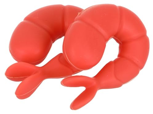 AUTSUPPL Silicone Pot Lid Holder Pan Lid Lifter Spill Stopper Heat Resistant Shrimp Shape Kitchen Clip 2pcs for Soup Boil Over Prevention and Cookware Accessories