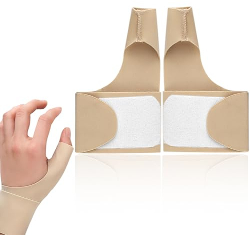 Guantes De Compresión Para Artritis, 1 Pareja Guantes De Apoyo Del Pulgar Transpirables, Guantes Elástica de Compresión Para Muñeca y Pulgar (Amarillo)