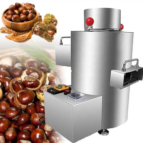 HUNTFF Macchina Apri-gusci di Castagne Commerciale da 550 W, Macchina Automatica per incidere Le Castagne 50 kg/h, Macchina elettrica per pelare Le Castagne Senza danneggiare Le Castagne.