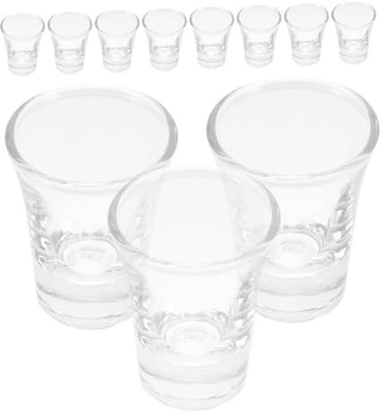 CIYODO 36pcs Mini Goblet Shot Glasses Glass Religious Cups Heat Resistant Reusable Elegant for Church Ceremonies Home Parties
