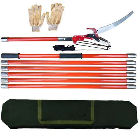 Manual Pole Saw, 6m Telescopic Tree Pruner, Tree Branch Cutter for Forestry, Lawn, Garden Trimming and Cutting Tools