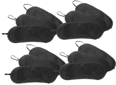 COLLBATH 12 Pezzi Maschere Oscuranti Morbide e Riutilizzabili per Giochi da Tavolo Benda Occhi con Elastico Regolabile per Party e Viaggi Accessori Versatili per Esperienze Ludiche