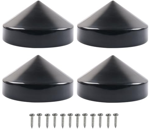 Muuookka Lot de 4 Capuchons Coniques pour Pieux de Quai, 9 X 9 X 4,92 Pouces, Capuchons de Protection Coniques pour Poteaux de Quai et Pylônes de Bateau
