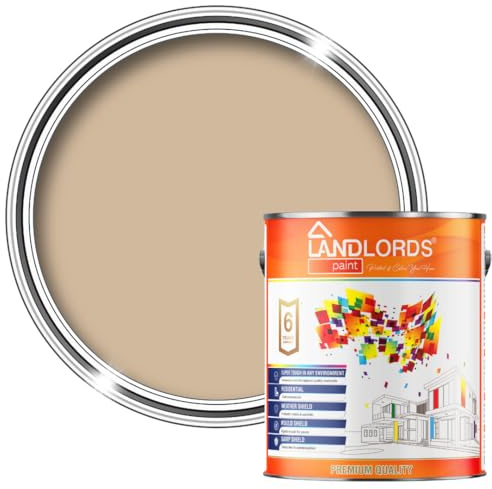 Landlords Furniture Paint - Beige - 1 Litre | Wood Paint for All Wood Furniture, Kitchen Cupboards, Cabinets, Doors & Chairs | Water-Based, Non-Toxic & Odourless | Matt Finish