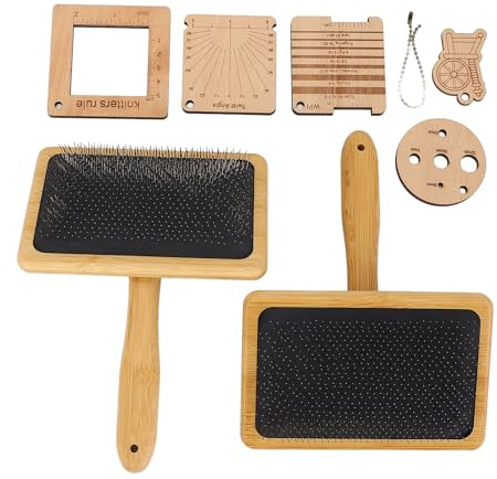Generic Spazzola per Cardare per Cartone Misto Lana Set di Strumenti Versatili per Lavorare a Maglia e Realizzare Cappotti, Maglioni e Tappeti in Lana.