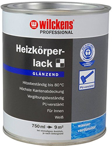 Heizkörperlack weiss inkl. Pinsel von E-Com24 zum Auftragen (Professional glänzend 750 ml)