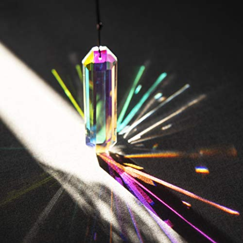 Lampadario sospeso con cristalli prismi, acchiappasole in cristallo, colori AB, esagono, lampadario da appendere, prisma, decorazione per la casa, fai da te (120 mm)