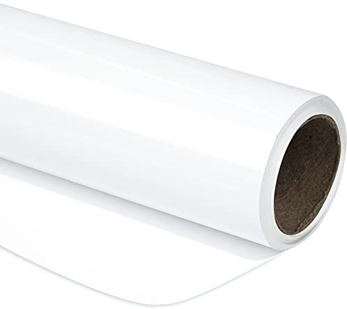 RUSPEPA Weißes Metallic-Geschenkpapier – Mini-Rolle – Einfarbiges Papier, Perfekt Für Hochzeit, Geburtstag, Weihnachten, Babyparty – 43 cm X 10 m