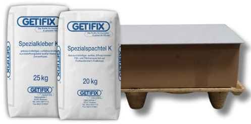 GETIFIX Anschlusskeile aus Kalziumsilikat für Wand & Decke! Komplettpaket inkl. Kleber, Spachtel und Grundierung für 6,25 Meter