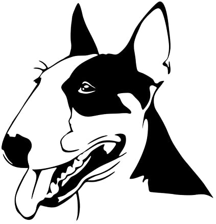 Auto Styling Aufkleber,Bullterrier Aufkleber Auto Dekoration Decals Auto Vinyl Aufkleber Auto Abdecken Kratzer Aufkleber Wasserdichter Aufkleber für Fenster, Stoßstangen, Laptops, Kunsthandwerk