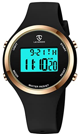 Watches for Women, Ladies Watches Outdoor Sport with Alarm/Calendar/Back Light/Stopwatch/Chronograph, Digital Watch Gifts for Teen Girls/Women