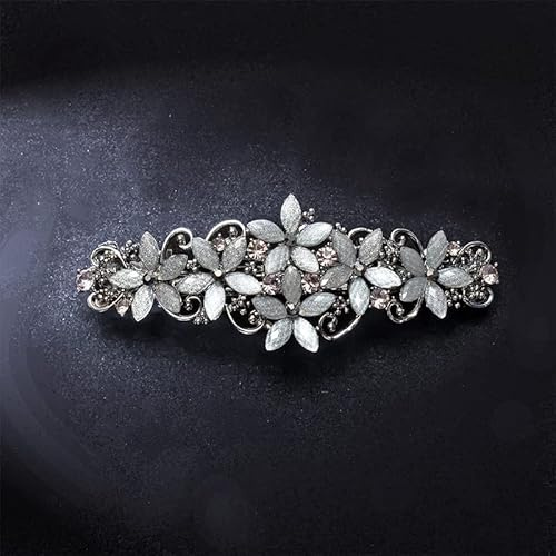 Kristall Französisch Haarspangen, Strass Vintage Haarspangen für Damen Mädchen Mode Exquisite Blume Haarspange Clip Braut Haar Accessoire Elegante Metall Haarnadeln Haarschmuck Muttertagsgeschenke