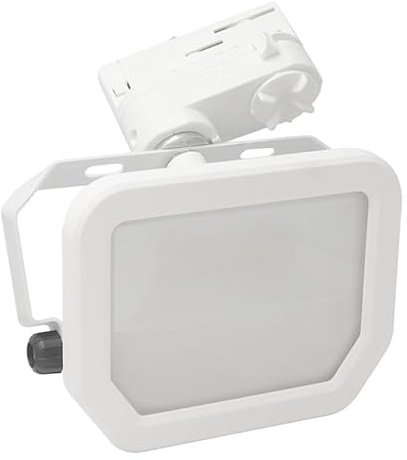 Xenterio LED-Flutlichtstrahler für 3-Phasen Stromschiene, Alu, 20W, 3000K (warmweiß), 2200lm, 100°, 55000h, weiß
