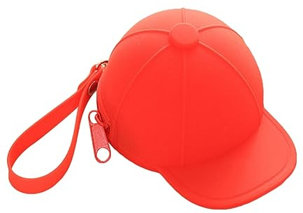 Monedero de Silicona Rojo Forma de Gorra, Mini Creativo