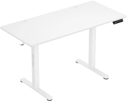 MARK ADLER Leader 7.0 White - Elektrisch Gaming Tisch - Computertisch Bürotisch Schreibtisch Stehtisch - 120 x 60 cm - Höhenverstellbarer - 3 Memory-Steuerung Memoboard Metallkonstruktion - Weiß