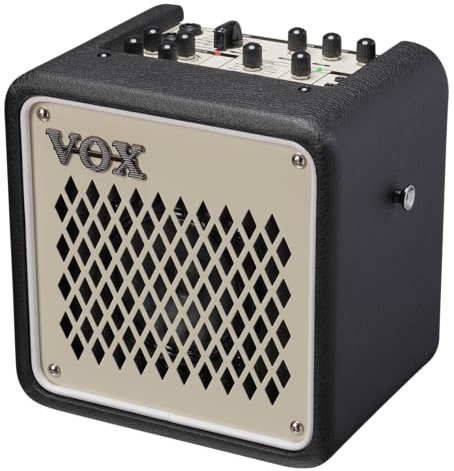 VOX - Mini Go 3 Smoky Beige, Combo Verstärker für Gitarre und Stimme der Serie Transistor, 3 W, Lautsprecher von 5 Zoll bis 4 Ohm, 11 Simulationen, 8 Effektarten, Farbe Smokey Beige