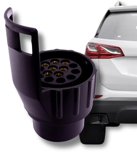 MIRKALA Adaptador Enchufe Remolque - 7 a 13 Pines - Coche, Quad, Caravana, Camión, Portabicis - Resistente a Agua y Polvo