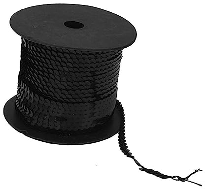 Facettierte Metallic Pailletten 6mm für Selbstgemachte Kleidung Schwarz